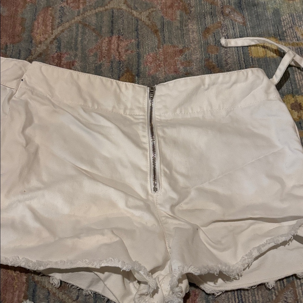 Free People White Wrap Skirt with Frayed Hem - Picture 3 of 4